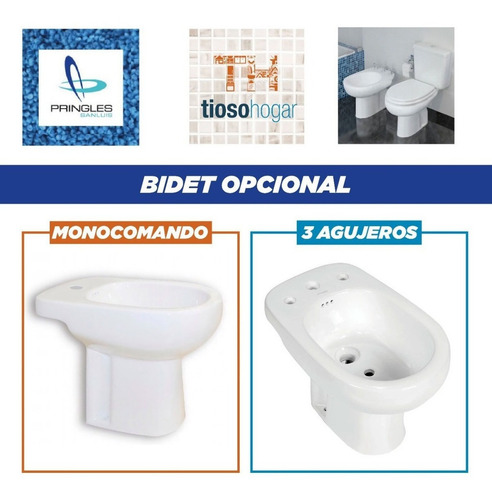 Imagen 8 de 10 de Sanitarios Pringles Jade Inodoro Mochila Bidet Promocion