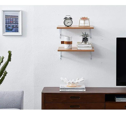 Mensula Base Repisa Soporte Estante Blanca 12pza 30x35cm #7 Color Blanco