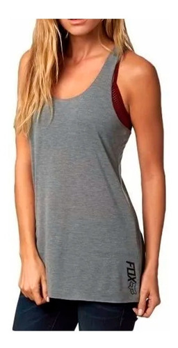 Musculosa Tank Dama Fox Head - Miss Clean Racer Tank