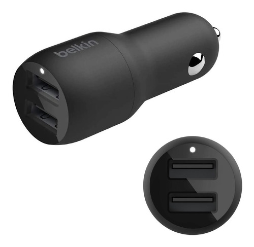 Imagen 3 de 6 de Cargador Belkin Ccb001btbk De Auto 12v Boost 4.8a Doble Usb