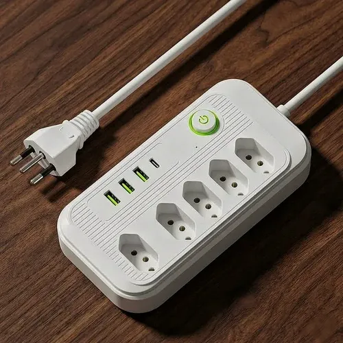 Extensao Eletrica Tomadas Usb Typec Bivolt 2m Chave Liga