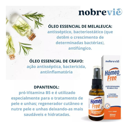 Homeofree Regenerador Fortalecedor De Unha Pele 30ml - Spray