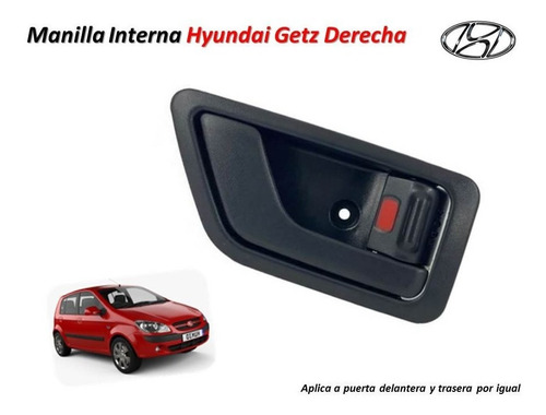 Manilla Interna Hyundai Getz Derecha  / Lado Pasajero