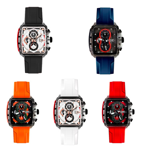 Reloj G-force Original H4113g Calendario Cuadrado + Estuche