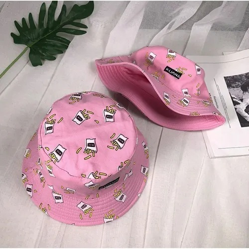 Imagem 4 de 4 de Chapéu Bucket Dupla Face Boné Balde Pescador Rosa Batata Fri