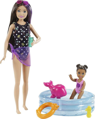 Barbie Niñera Set Alberca Y Guagua Babysitter Inc / Original