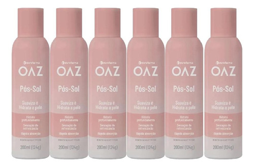 Kit Pós-sol Oaz Aerossol Com 6 Unidades De 200ml Cada