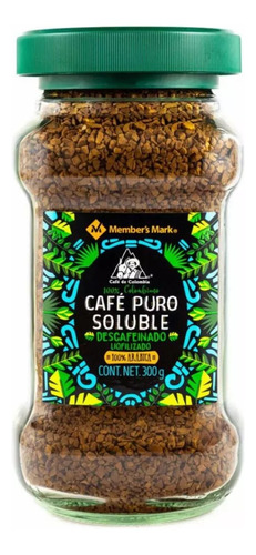 Café Descafeinado Puro Soluble Member´s Mark 300 Gr