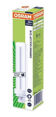 Osram - Lampada Fluorescente Dulux D/e 26w 840 4p Kit 10 Pçs