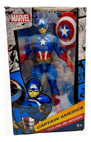 Figura De Accion Articulado Capitán America Marvel 22cm