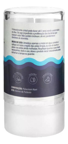 6 Un Alva Cristal Natural Desodorante Stick Com 120g Cada