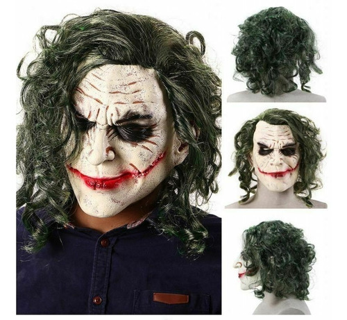 Mascaras Guason Delux Joker Cosplay Latex Halloween Disfraz