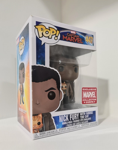 Funko Pop! Marvel Nick Fury With Goose The Cat 447 Exclusivo