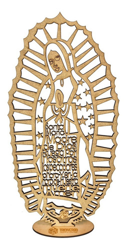 Virgen De Guadalupe De 35 Cm En Mdf Para Recuerdos