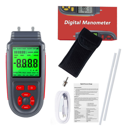 Alimentado Por Manómetro Retroiluminación De Manómetro Digi