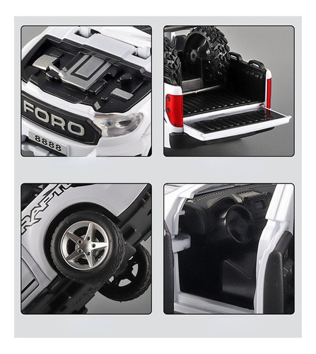 1: Vehículo De Camioneta Desmontable Modelo De Aleación Ford Color Rojo