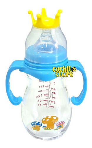 Mamadera De Vidrio Bebes Con Asas 250ml Bpa Free