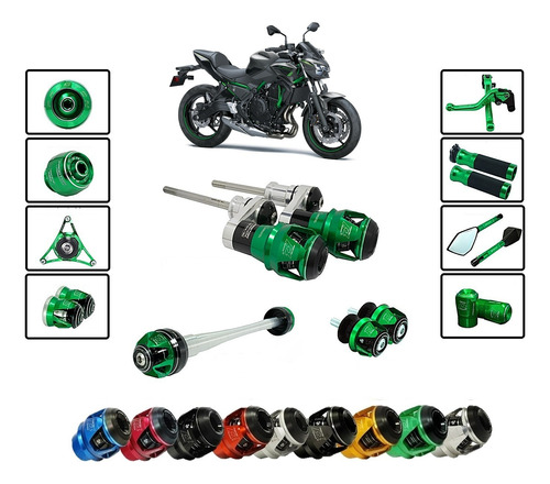 Kit Slider F1 Procton Racing Kawasaki Z650 Z 650 - 11 Pçs