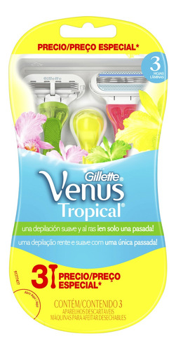 Máquina para afeitar Gillette  Venus Tropical 3 u