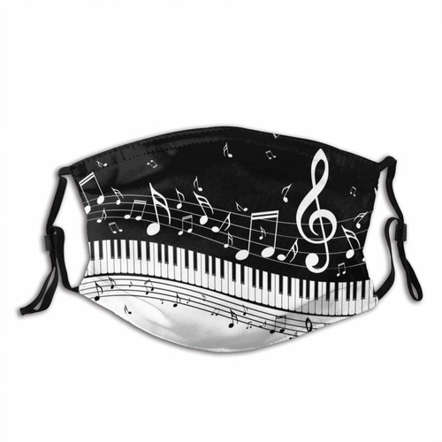 Yunshm Piano Teclado Notas Músicas Máscara Cara Cubierta Reu