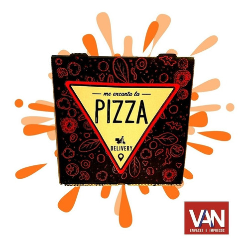 Envases Cajas Grande Pizza Reforzada Impresa Foto  X 250