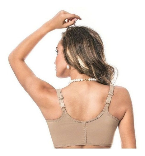 Imagem 2 de 3 de Sutiã Faixa Contensora Pós Cirurgico Prótese 60106 Chocolate