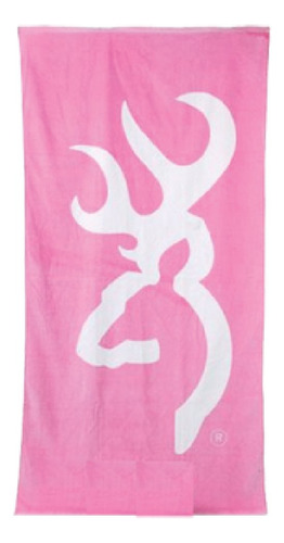 Browning Buckmark - Toalla De Playa, Color Rosa Con Logotip.