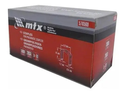 Grampos Para Grampeador Pneumático 10mm 5000 Pçs 576569 Mtx