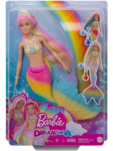 Barbie Fantasia Sereia Muda De Cor Sortimento Gtf89 Mattel