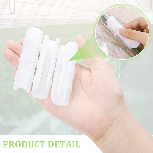 25 Pieces Snap White Clamp Greenhouse Film Clamps Farm Plast