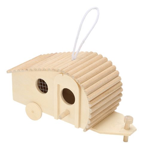 Casa Colgante Para Pájaros De Madera Con Forma De Carruaje,
