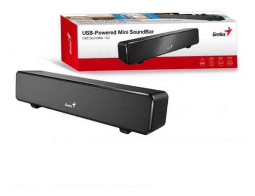 Imagen 2 de 2 de Mini Barra De Sonido Usb Auxiliar Soundbar 100 Genius