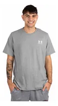 Comprar Remera Underarmour Sportstyle Lc Ss Gris Blanco Hombre