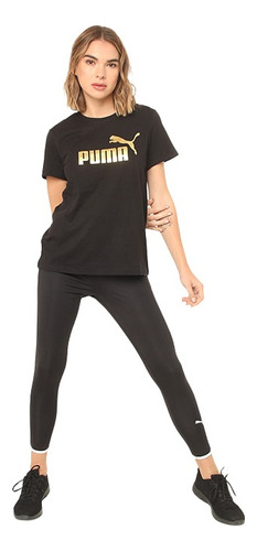 Polera Mujer Puma Ess+ Metallic Logo Tee          