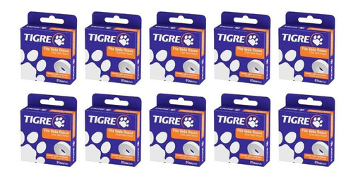 Kit 10 Pcs Fita Vedarosca 18mmx25m Tigre