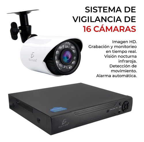 Kit Videovigilancia 16 Camaras 1mp Circuito Cerrado 1080p Hd