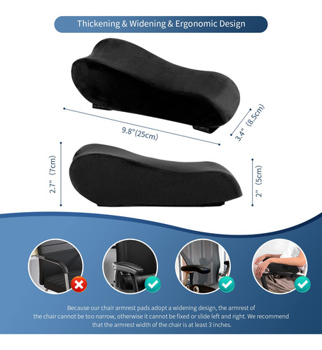 Almohadillas Ergonómicas Para Reposabrazos De Silla