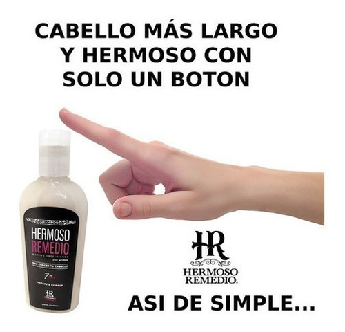 Imagen 7 de 9 de Pack Shampoo Hermoso Remedio ® Crecimiento Acelerado Anticaida Reparador Hidratante Anti Frizz Para Mujer 250ml Por 2 Unidades