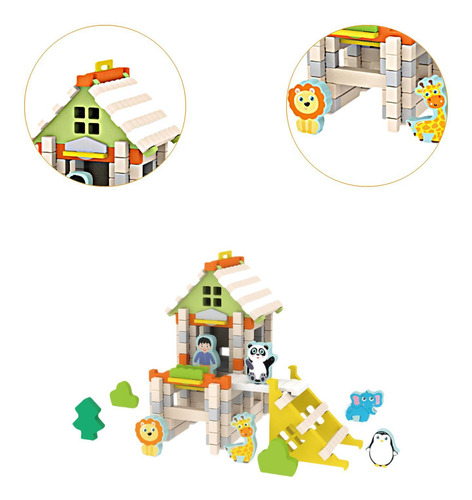 Blocos De Construção Diy Casa Brinquedos Jardim Zoológico