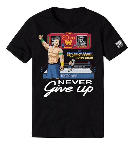 Polera John Cena 20 Years Never Give Up Wwe Wrestlemania