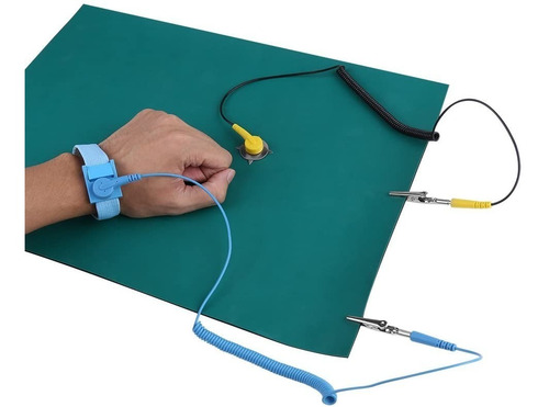 Imagen 2 de 4 de Mesa De Trabajo 1 Mt X 1 Mt + Pulsera + Broche Antiestatico