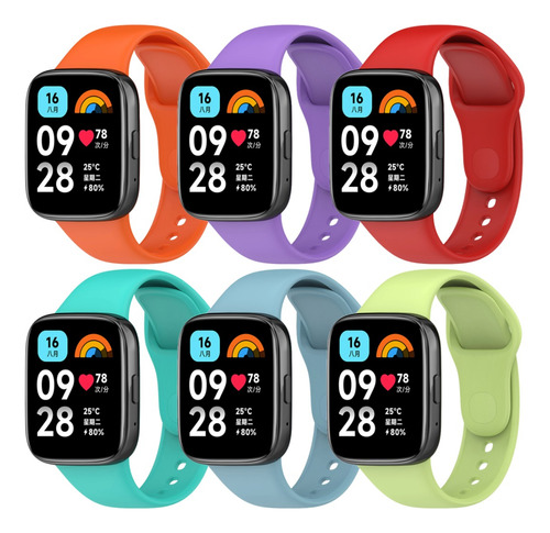 Paquete De 6 Pulseras De Repuesto Para Redmi Watch 3