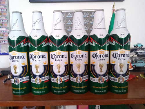 6 Botellas Cerveza Corona Selección Mexicana 2014 Brasil