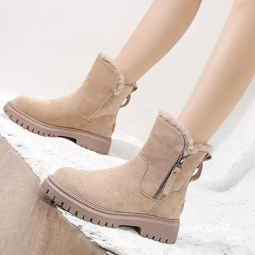 Zapatos De Algodón Cálidos De Terciopelo Moda Botas Martin