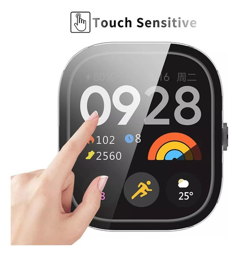 2pzs Protector Funda Case Para Redmi Watch 4 Con Micas
