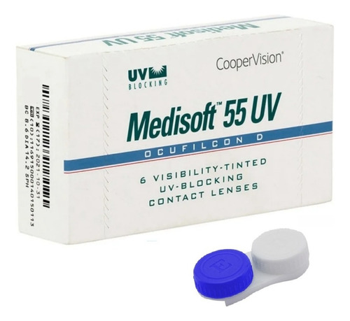 Lentes De Contato Medisoft 55 Incolor Com Grau + Estojo Grau Esférico -1,50 (miopia)