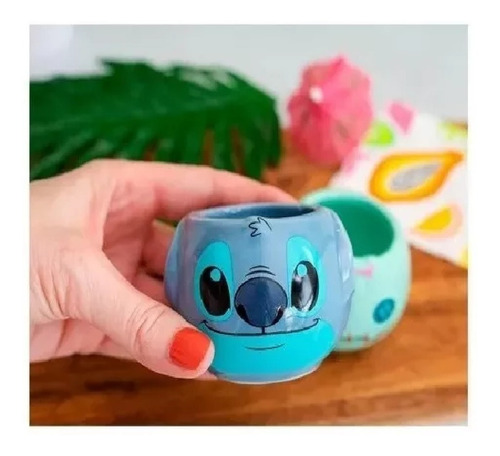 Set 2 Mini Tazas Para Café Expreso Stitch Y Trapos