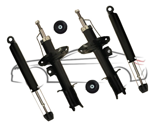 Kit 4 Amortiguador C/base Gm Corsa 2003 2004 2006 2007 2008
