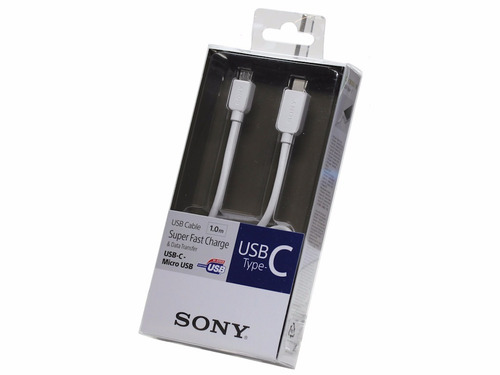 Sony Usb C Micro-usb B White Usb Cable