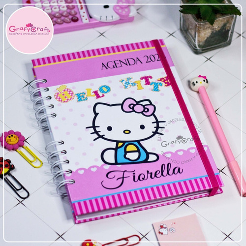 Imagen 9 de 9 de Agenda 2023 Hello Kitty - Vista Semanal - Personalizada